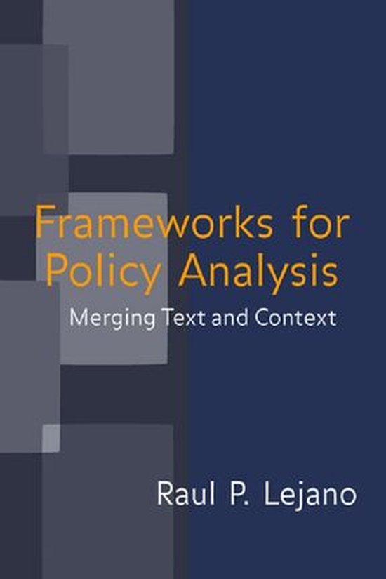 Frameworks for Policy Analysis - cover