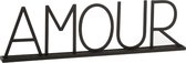 Decoratie Letters Amour Metaal Zwart