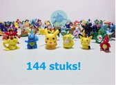 Pokemon | 144 Pokemon poppetjes met sleutelhanger |  Grote set | met sleutelhanger