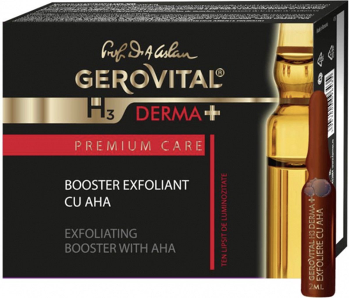 Exfoliating Booster with AHA Ampoules 4 X 2ml – Gerovital H3 Derma+ Premium Care