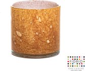 Design Vaas Cilinder - Fidrio CARAMEL - glas, mondgeblazen bloemenvaas - diameter 17 cm hoogte 18 cm