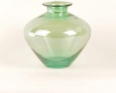 Design Vaas Belly - Fidrio SHINY GREEN - glas, mondgeblazen bloemenvaas - hoogte 20 cm