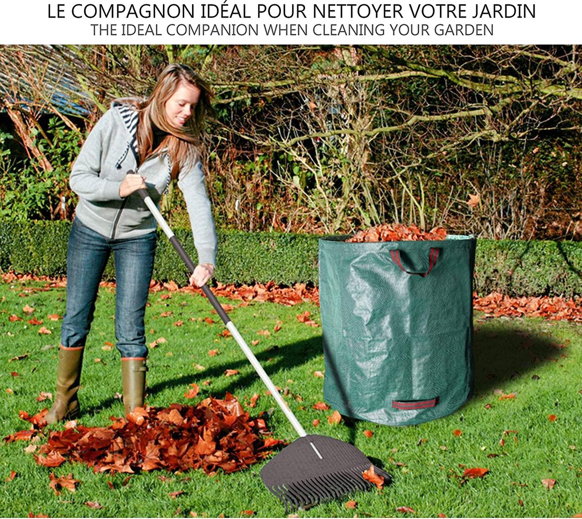 Sac à déchets de jardin VOUNOT 272 litres, sacs de jardin 6 pièces