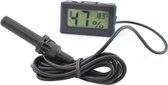 Digitale Hygrometer en Thermometer met losse Meetsonde -  Digitale LCD - Diepvries thermometer - Aquarium thermometer - Vriezer, Auto, Zwart