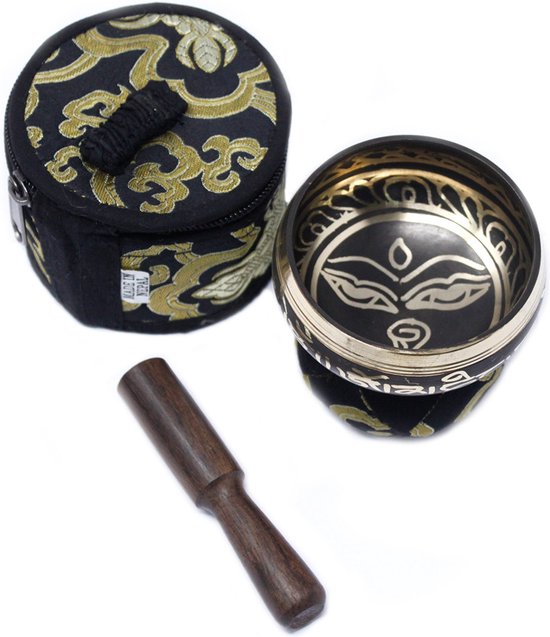 Klankschaal Set - Zwart - Handgemaakt - 6x8cm — afbeelding 2