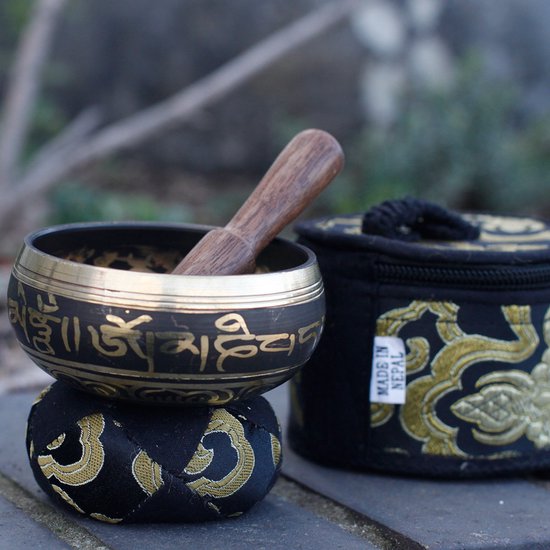 Klankschaal Set - Zwart - Handgemaakt - 6x8cm — afbeelding 3
