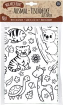 Nappe à colorier XXL Jeka Zoo et Nature (env. 120 x 85 cm)
