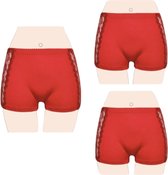 Dames boxershorts 3 pack hoog met kant bewerking XXXL 46-50 lichtroze