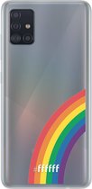 6F hoesje - geschikt voor Samsung Galaxy A51 -  Transparant TPU Case - #LGBT - Rainbow #ffffff