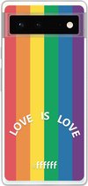 6F hoesje - geschikt voor Google Pixel 6 -  Transparant TPU Case - #LGBT - Love Is Love #ffffff