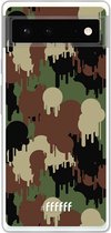 6F hoesje - geschikt voor Google Pixel 6 -  Transparant TPU Case - Graffiti Camouflage #ffffff