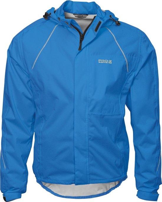 Blauwe ademende heren stretch regenjas Jayden van Pro-X Elements M