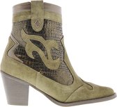 TANGO ella western 24 Enkellaarzen women Maat: 37 green b khaki-leather suede suede