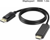 Kabel HDMI - Displayport naar HDMI Kabel - 1.5M - Zwart