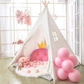 Best4uNL® Tipi-tent voor kinderen, opvouwbare kinderspeeltent voor jongens met draagtas, zeildoek, kinderspeelhuis, speelgoed voor meisjes of kinderen, binnen en buiten