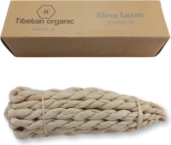 Tibetaanse Biologische Wierook Shree Laxmi (Geluk) - Handgemaakt - 100% Natuurlijk - 20 stuks -  Mix Van Pure Himalaya-Kruiden - 20 Wierookstokjes