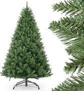 Kunstkerstboom van pvc, 180 cm, met 900 punten, snel op te bouwen met klapsysteem, incl. metalen standaard, kerstdecoratie, groen, 1,8 m -- Best4uNL