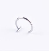 Cabantis Lip Ring Piercing – Piercing – Unisex – Fake Piercing – 10 mm - Zilverkleurig
