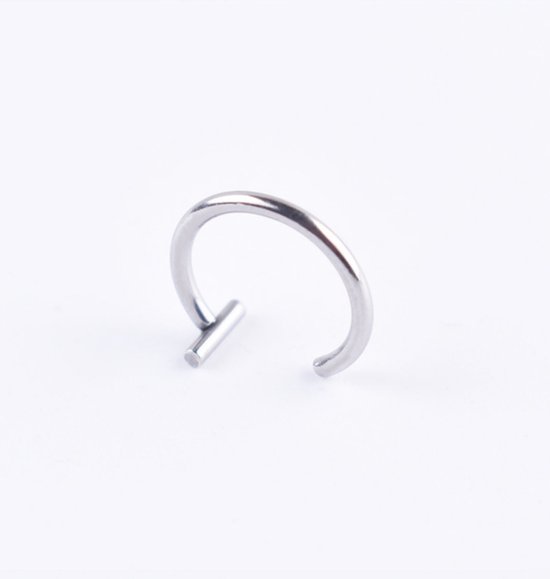 Cabantis Fake Lip Ring - Piercing - Sieraden - 10 mm - Zilverkleurig - Cabantis