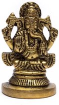 Ganesha Hindoe beeld Woensdag God - Goud - 5.5cm x 3.1cm