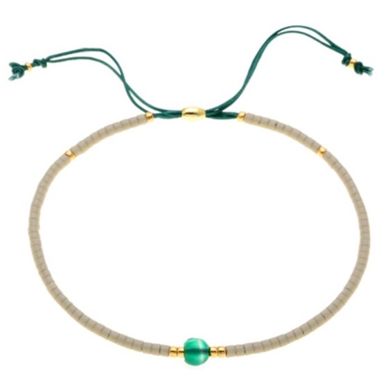 Bracelet en perles fines Ibiza - Or Vert - Femme - Lieve Jewels