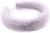 Fluffy Haarband - Diadeem - Breedte 3 cm - Grijs