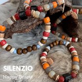 Bracelet Happy Bracie Silenzio | Perles de verre | Rouge orange | bijoux exclusifs | Cadeau pour elle | Amour | La chance | Peut être combiné avec n'importe quoi | haut de gamme