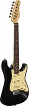 Stagg SES-30 BK 3/4 : shortscale (3/4e) elektrische gitaar zwart
