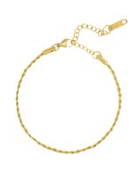 Marcez - Nugget chain bracelet gold - Roestvrij staal