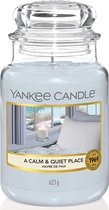 Yankee Candle Geurkaars in Glas (Large) A Calm & Quiet Place | Brandt tot 150 uur