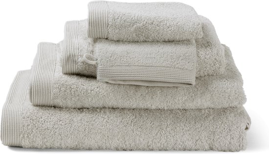 Casilin Handdoeken Set - 2 douchelakens (70x140cm) + 1 handdoek (50 x 100cm) + 2 washandjes - Lichtgrijs