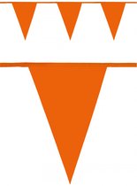 Vlaggenlijn - vlaggetjes slinger - oranje versiering - koningsdag accessoires - 10 meter