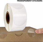 Sluitsticker Transparant- Sluitzegel -500 stuks- Doorzichtig - Envelop - Trouwkaart - Geschenk