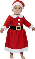 FUNIDELIA Kerstvrouw kostuum voor baby - 6-12 mnd (69-80 cm) - Rood