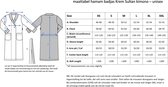 Hamam Badjas Krem Sultan Kimono Dark Grey -  XS/S - unisex - hotelkwaliteit - sauna badjas - luxe badjas - dunne zomer badjas - ochtendjas