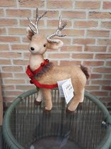 hert gemaakt van echte wol kerst decoratie figuur beeld bambi 40cm hoog
