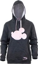 Mickey Mouse dames hoodie, volwassenen, grijs/roze, maat S