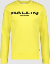 Ballin Amsterdam -  Heren Regular Fit  Original Sweater  - Geel - Maat XS