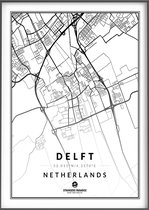 Citymap Delft - Stadsposters 21x30