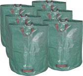 VOUNOT tuinafvalzak 272 liter, 6-delige tuinzakken voor groenafval, zelfstaand en opvouwbaar, bladzak zelfoprichtend gemaakt van robuust polypropyleen weefsel (PP) 150gsm