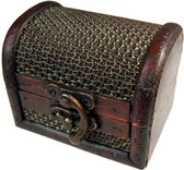 Coffre de style Vintage - Medium - Maille en relief - Coffre de rangement - 5,5x6x9cm