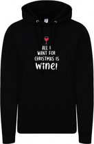 Hoodie Kerst: All i want for Chrismas is WINE!