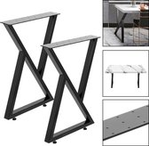 2 STUKS 28x20 in Tafelpoten Metalen Zwarte Meubels Benen Zware Industrie Bureau Verstelbare Antislip Voeten Nordic stijl Voor Salontafel