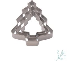 ZijTak - 3x Uitsteekvorm - Kerstboom - Uitsteekvormpjes - Kerst - Christmas - Koek - Koekje - Koekjes - Bakken - Staal