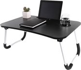 Laptoptafel schoottafel zwart - 60 x 40 x 28 cm