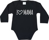 Romper - I love mama - maat 68 - lange mouwen - baby - baby kleding jongens - baby kleding meisje - rompertjes baby - kraamcadeau meisje - kraamcadeau jongen - zwanger - stuks 1 -