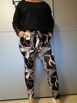 Fashion print legging panterprint zwart S/M