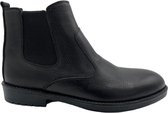 Chelsea boots- Heren laarzen- Nette schoenen 1027- Leer- Zwart- Maat 41