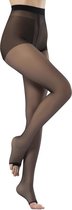 PENTI | Open toe 10 DEN panty ZWART | Maat L