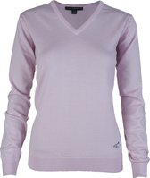 Greg Norman Merino Wol V-Hals Trui -dames - roze- L
